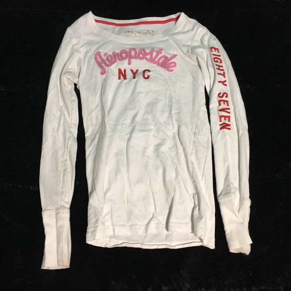 Aeropostale white long sleeve tee